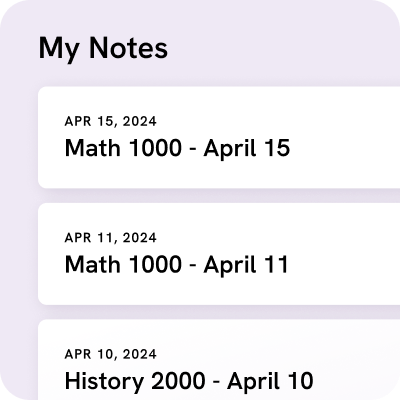 Organize. After each recording, save your notes according by class and date. This will make it easier to study key lectures later.